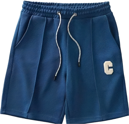Men's Breathable Waffle Fabric Summer Shorts – Loose, Cool & Casual Keen Length