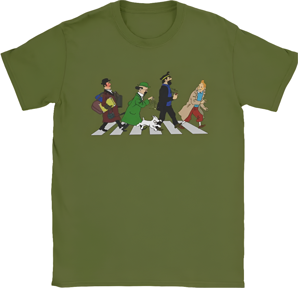 Captain Haddock Cartoon T-Shirt Men’s 100% Cotton Round Neck Short Sleeve Tees 6XL