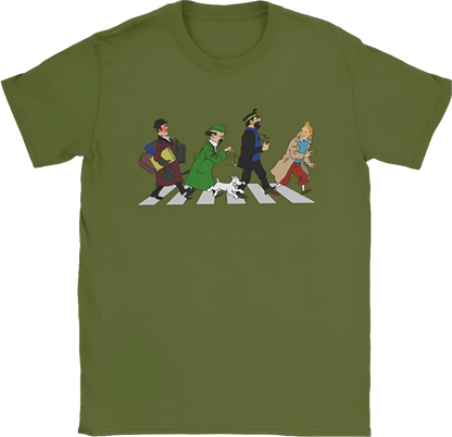 Captain Haddock Cartoon T-Shirt Men’s 100% Cotton Round Neck Short Sleeve Tees 6XL