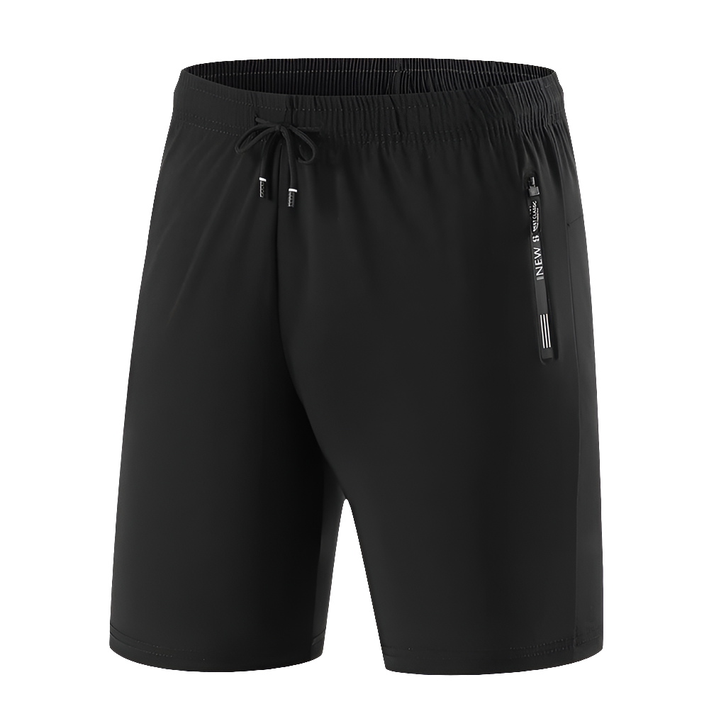 New Fashion Summer Board Shorts Quick Dry Beach Shorts Elastic Jogging Running Gym Fitness Men's Short Pants with Zipper Pockets