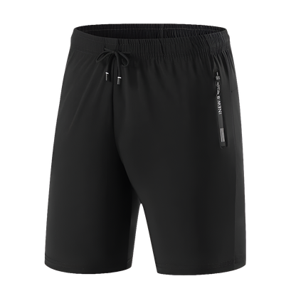 New Fashion Summer Board Shorts Quick Dry Beach Shorts Elastic Jogging Running Gym Fitness Men's Short Pants with Zipper Pockets