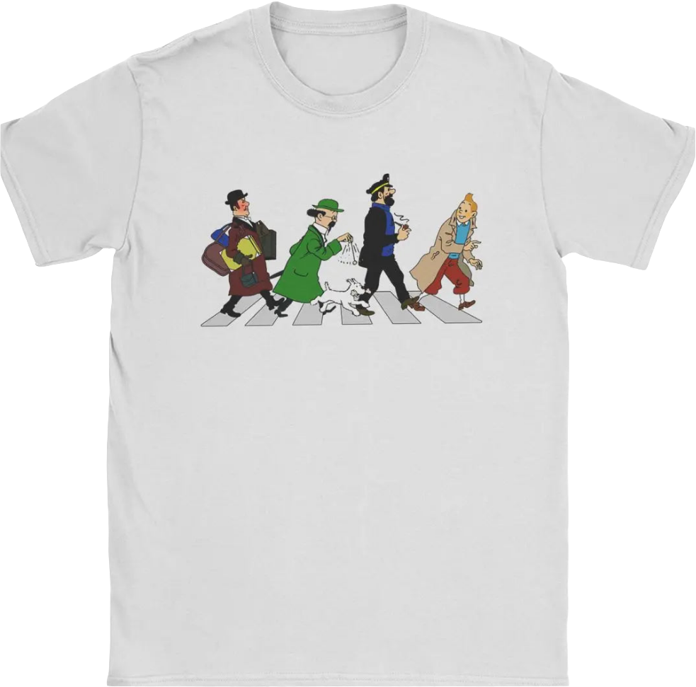 Captain Haddock Men’s Cartoon T-Shirt – 100% Cotton, Short Sleeve, Round Neck, 6XL, NZ | Strylez Virtual Try-On