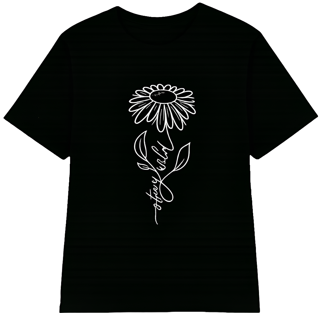 Women's Black Summer Tee – Dog Paw & Heart Print, Plus Size (NZ) | Strylez Virtual Try-On App