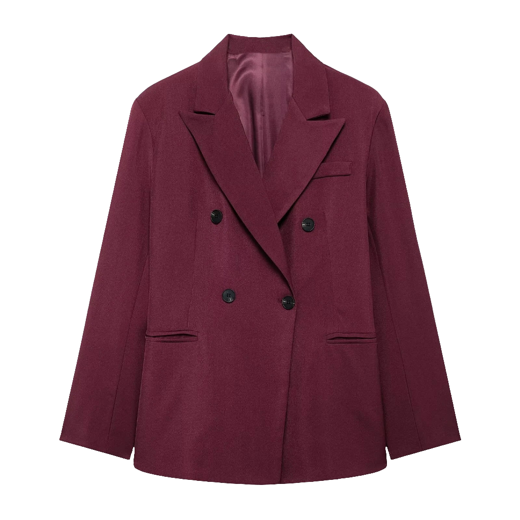 UNIZERA’s red suit set—see how it fits you with our fun virtual try-on app!