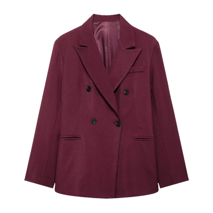 UNIZERA’s red suit set—see how it fits you with our fun virtual try-on app!