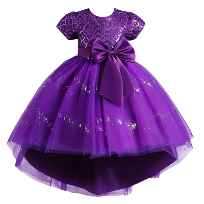 Purple Princess Dress with Sparkly Sleeves & Virtual Try-On Fun!