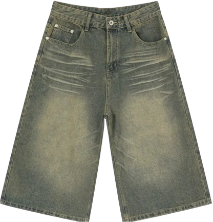 Y2K Retro Baggy Jeans – Loose, Cropped, Hip Hop Streetwear for Men & Unisex