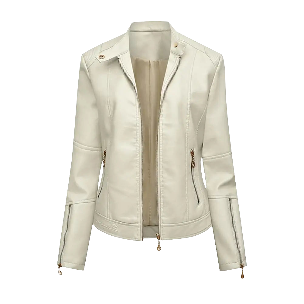 Women's Leather Biker Jacket – Stylish Moto Coat NZ | Strylez Virtual Try-On App