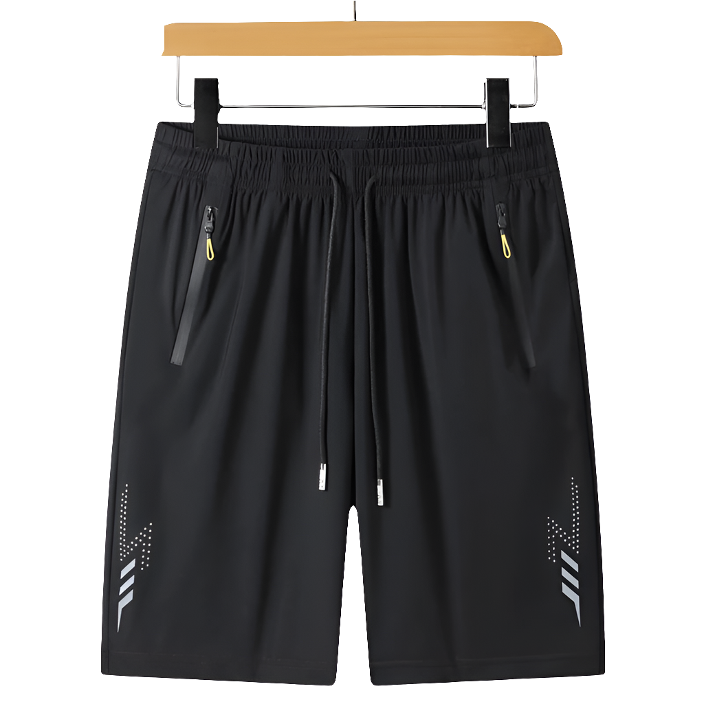 Men's Quick-Dry Beach Board Shorts with Zipper Pockets — Gym & Swim, NZ | Strylez Virtual Try-On