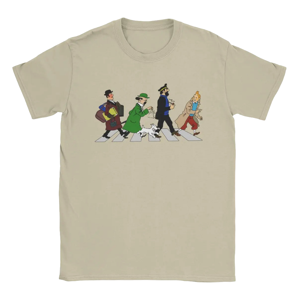 Captain Haddock Cartoon Men's 100% Cotton Short Sleeve Tee – Graphic Shirt, 6XL | New Zealand | Strylez Virtual Try-On