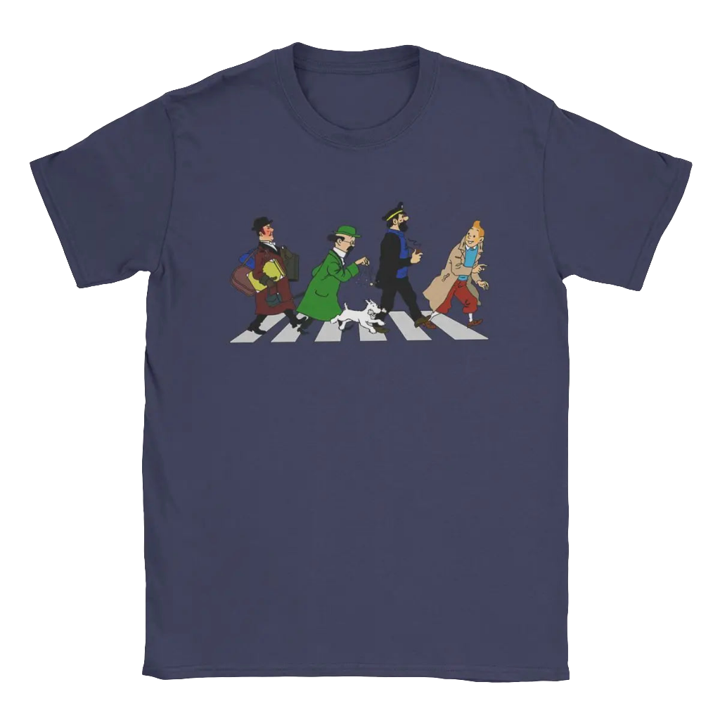 Captain Haddock Cartoon Tee - 100% Cotton, Round Neck Short Sleeve Men’s T‑Shirt 6XL | New Zealand | Strylez Virtual Try-On