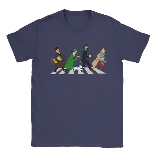 Captain Haddock Cartoon Tee - 100% Cotton, Round Neck Short Sleeve Men’s T‑Shirt 6XL | New Zealand | Strylez Virtual Try-On