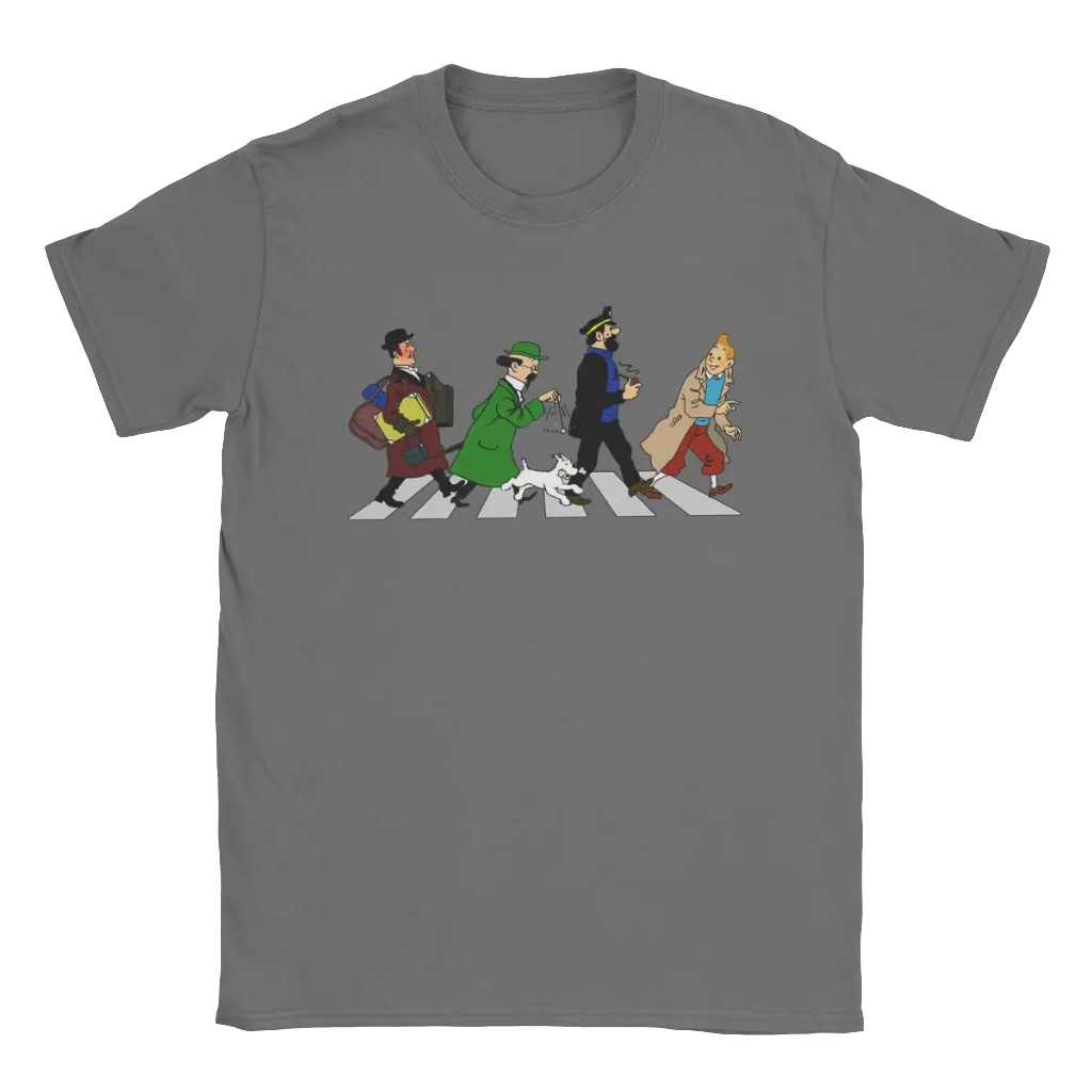 Captain Haddock Men's Cartoon Cotton T-Shirt – Round Neck, Short Sleeve, 6XL | New Zealand | Strylez Virtual Try-On
