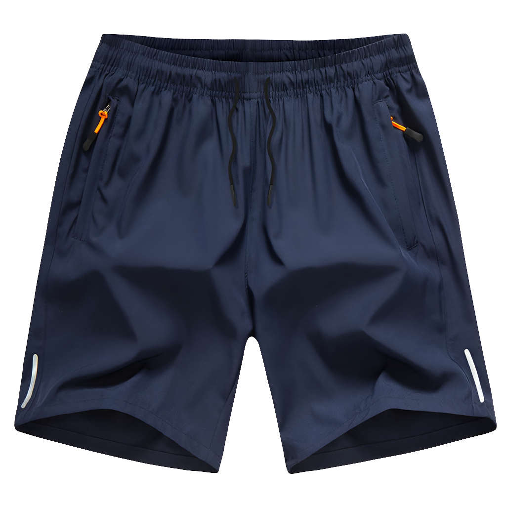 Men's Quick-Dry Beach Board Shorts with Zipper Pockets for Gym & Surf - NZ (New Zealand) | Strylez Virtual Try-On