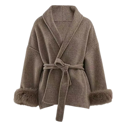 Try On This Chic Double-Sided Wool Fur Coat Online using Our Virutal Mirror — Warmth Meets Glamour!