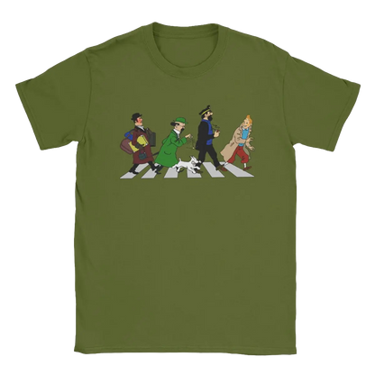 Captain Haddock Cartoon T-Shirt Men’s 100% Cotton Round Neck Short Sleeve Tees 6XL