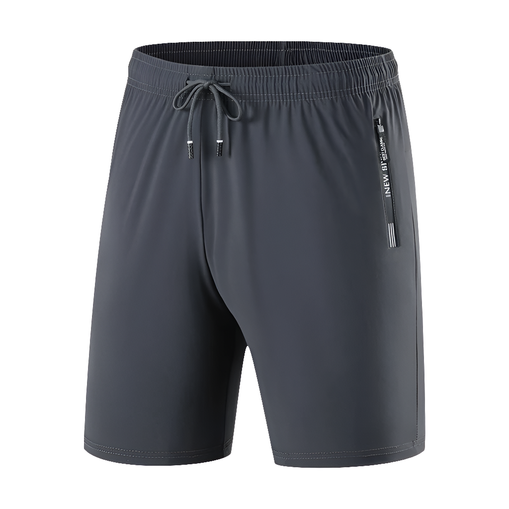 NZ Quick-Dry Board Shorts for Men with Zipper Pockets, Elastic Waist - Summer Beach & Gym Fitness, Strylez Try-On