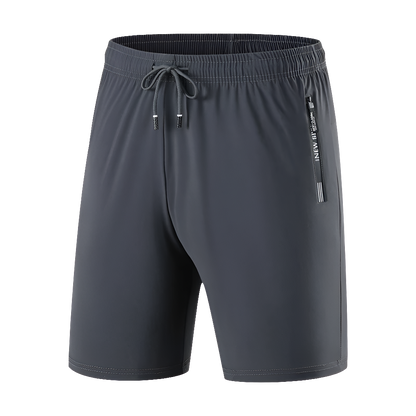 New Fashion Summer Board Shorts Quick Dry Beach Shorts Elastic Jogging Running Gym Fitness Men's Short Pants with Zipper Pockets