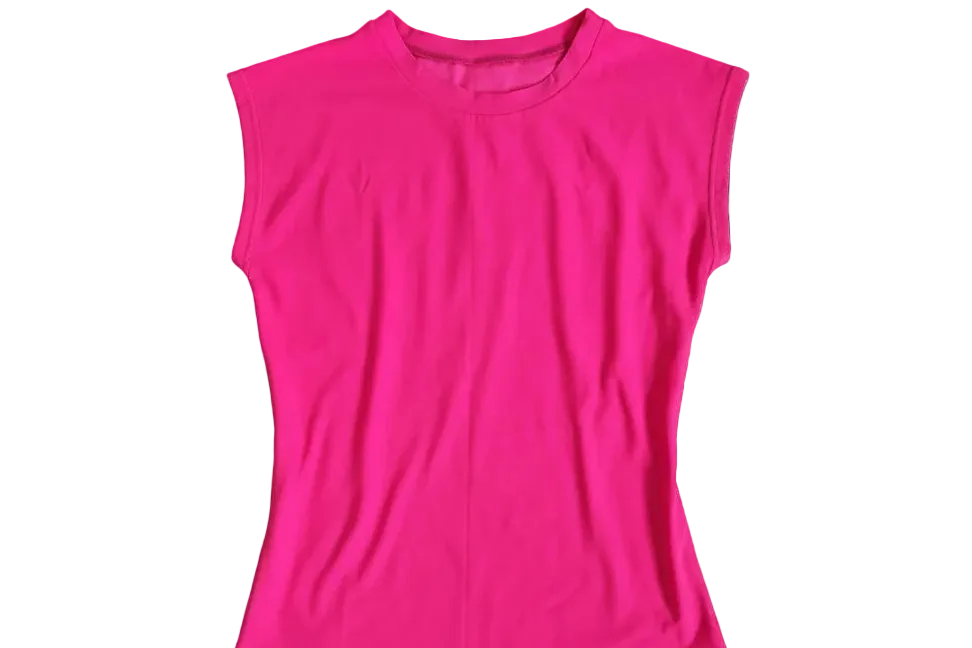 Sleeveless women's tank top combines a loose fit with a sweet style